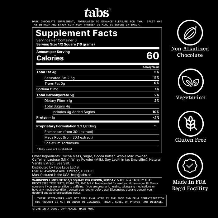 tabs Dark Sex Chocolate