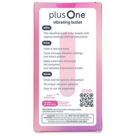 plus One pink vibrating bullet