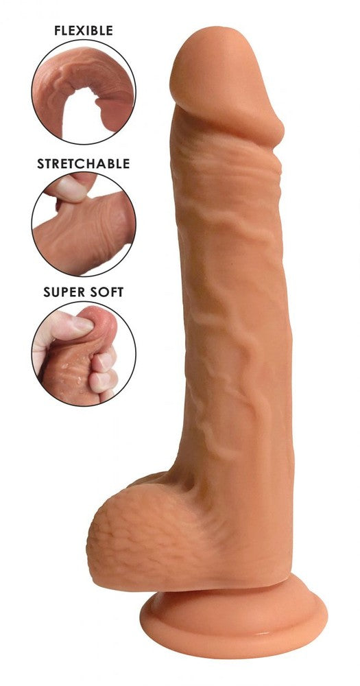 Ultra Realistic Dual Density Silicone Dildo with Balls