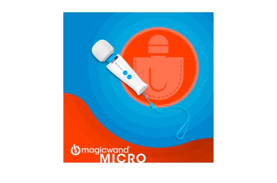 Magic Wand Micro HIT60 - Cordless - Compact Multi-Speed with Soft Silicone Head & Flexible Neck - Personal Massagers for Women, Neck, Hand, Back, Muscle, and Head Massager